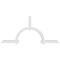 Ekena Millwork Ericson Architectural Grade PVC Gable Bracket, 96"W x 44"H x 4"D x 4"F, 11/12 Pitch GBP096X44X0404ERI00 - alternate 2